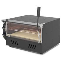 Forno Guilhotina Elétrico 127 V Sem Cavalete Vidro Temperado Assa Pizzas Até 35 cm Cozinha Saro