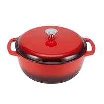 Forno holandês Amazon Basics Ferro fundido esmaltado 4,3 L vermelho