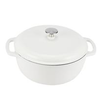 Forno holandês Amazon Basics Ferro fundido esmaltado 6L branco fosco