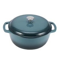 Forno holandês Amazon Basics Ferro fundido esmaltado 6L cinza