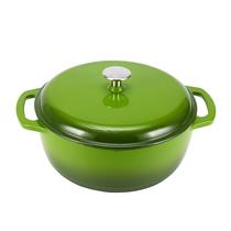 Forno holandês Amazon Basics Ferro fundido esmaltado 7,3 L verde