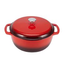 Forno holandês Amazon Basics Ferro fundido esmaltado 7,3 L vermelho