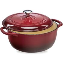 Forno Holandês Best Choice Products 7,5L - Ferro Fundido Esmaltado Vermelho