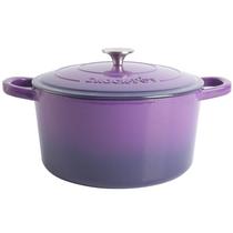 Forno holandês Crock-Pot artesanal de ferro fundido esmaltado 7L de lavanda