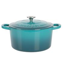 Forno holandês Crock-Pot Artisan 6L, redondo azul-petróleo, ombre esmaltado