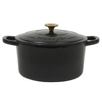 Forno holandês Crock-Pot Artisan 7L redondo de ferro fundido preto com tampa Forno holandês Crock-Pot Artisan 7L redondo de ferro fundido preto com tampa