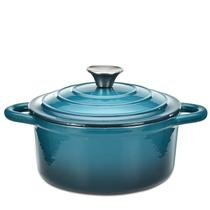 Forno holandês Hamilton Beach em ferro fundido esmaltado 3L azul marinho