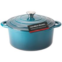 Forno holandês Hamilton Beach em ferro fundido esmaltado 5,5 L Navy