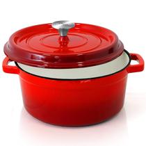 Forno holandês NutriChef NCCIEC45 5L Ferro fundido esmaltado vermelho Forno holandês NutriChef NCCIEC45 5L Ferro fundido esmaltado vermelho