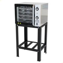 Forno Industrial Convector Venâncio Elétrico Smart Basic 4 Esteiras Inox 127v C/Mesa 56640 + 57429
