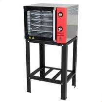 Forno Industrial Convector Venâncio Elétrico Smart Basic Vermelho 4 Esteira 220v Com Cavalete