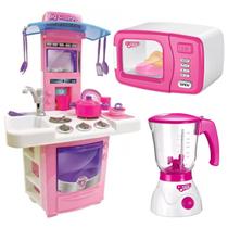 Forno Infantil Microondas Luz Som + Cozinha e Liquidificador Forno Infantil Microondas Luz Som + Cozinha e Liquidificador