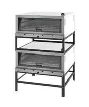 Forno Lastro Duplo a Gás Inox FLGD450PB Basculante Gastromaq