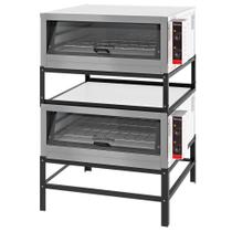 Forno Lastro Elétrico Gastromaq Epóxi Duplo 95cm Porta Basculante 127V FLED 950D PB