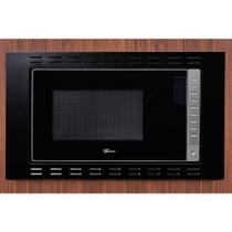 Forno micro-ondas fischer fit line embutir 25l frontal preto 30427.76733 moldura perfurada