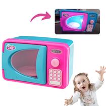 Forno Micro ondas Infantil de Brinquedo com Luz a Som Cozinha Menina - Usual Brinquedos