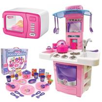 Forno Microondas Infantil Luz Som + Meu Jantar e Big Cozinha Forno Microondas Infantil Luz Som + Meu Jantar e Big Cozinha