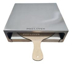 Forno Pizza Para Fogão Refratário 1 Pizza Em Aço Inox Forno Pizza Para Fogão Refratário 1 Pizza Em Aço Inox