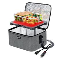 Forno portátil Aotto 12V 24V 110V Aquecedor de alimentos cinza