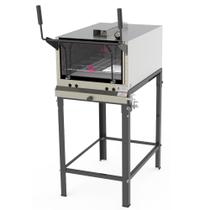 Forno Refratário Industrial c/ Infravermelho a Gás PRPI-800 G2 KG - 100 L Aço Inox Escovado Com Cavalete - Progás