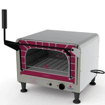 Forno Refratário Mini Chef Progás Elétrico Aço Inox PRPE-400 STYLE