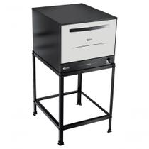 Forno Topmaxx 112 Litros Preto E Branco Com Pedestal Forno Topmaxx 112 Litros Preto E Branco Com Pedestal