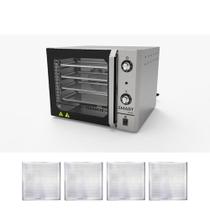 Forno Turbo Convec. Inox Fcsb4e 220v + 4 Assadeiras - Venâncio 220v Forno Turbo Convec. Inox Fcsb4e 220v + 4 Assadeiras - Venâncio 220v