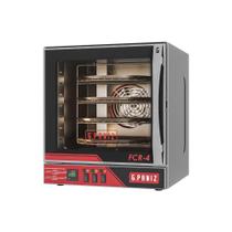 Forno Turbo Convector Elétrico Rotativo Inox Pizzas e Salgados 4 Bandejas Ø 35cm Fcr 4 220v - Gpaniz Forno Turbo Convector Elétrico Rotativo Inox Pizzas e Salgados 4 Bandejas Ø 35cm Fcr 4 220v - Gpaniz