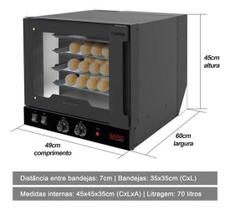 Forno Turbo Elétrico Com 4 Esteiras 127V Saro