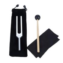 Forquilha de afinação DRELD 528 Hz com martelo e tecido de silicone Forquilha de afinação DRELD 528 Hz com martelo e tecido de silicone