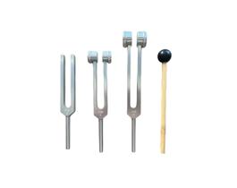 Forquilhas de ajuste Feqsky Sound Therapy (128 Hz, 256 Hz, 512 Hz) Prateadas
