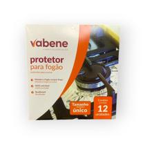 Forra fogao protetor aluminio 27x27cm 12un vabene