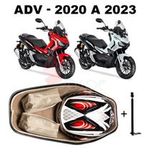 Forração ADV 150 Baú Forro Premium Scooter Bege + 1 Antena