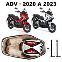 Forração ADV 150 Baú Forro Premium Scooter Bege + 2 Antena