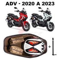 Forração ADV 150 Baú Forro Premium Scooter Marrom + 1 Antena