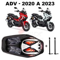 Forração ADV 150 Baú Forro Premium Scooter Preto + 2 Antena