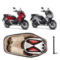 Forração ADV 160 Baú Forro Premium Scooter Bege + 1 Antena