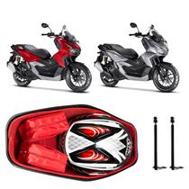 Forração ADV 160 Baú Forro Premium Scooter Vermelho + 2 Antena