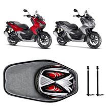 Forração Honda ADV 160 Baú Forro Cinza Scooter + 2 Antena