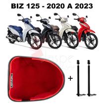 Forração Honda Biz 20 21 Baú Forro Vermelho + 2 Antenas