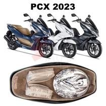 Forração Honda Pcx Dlx 2023 Acessório Forro Premium Baú Bege