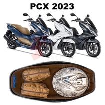 Forração Honda Pcx Dlx 2023 Acessório Forro Premium Marrom