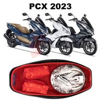 Forração Honda Pcx Dlx 2023 Acessório Forro Premium Vermelho