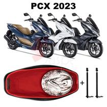 Forração Honda Pcx Dlx 2023 Forro Baú Vermelho + 2 Antenas