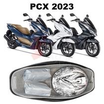 Forração Honda Pcx Dlx 2023 Forro Premium Cinza + Divisória