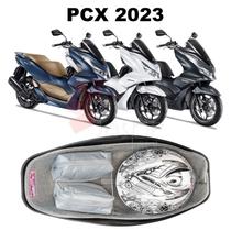 Forração Honda Pcx Dlx 2023 Forro Premium Cinza + Divisória