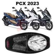 Forração Honda Pcx Dlx 2023 Forro Premium Preto + Divisória