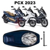 Forração Honda Pcx Dlx 2023 Forro Standard Azul + 1 Antena