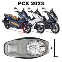 Forração Honda Pcx Dlx 2023 Forro Standard Cinza + 1 Antena