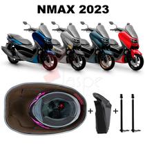 Forração Nmax 2023 Connected Forro Marrom Guidão + 2 Antenas